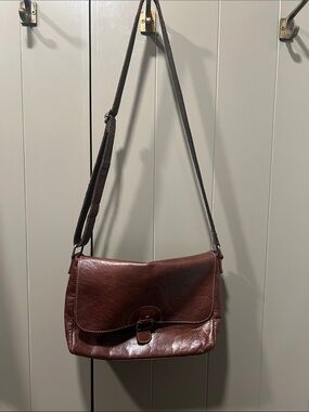 Jack Georges Genuine Leather Crossbody Bag